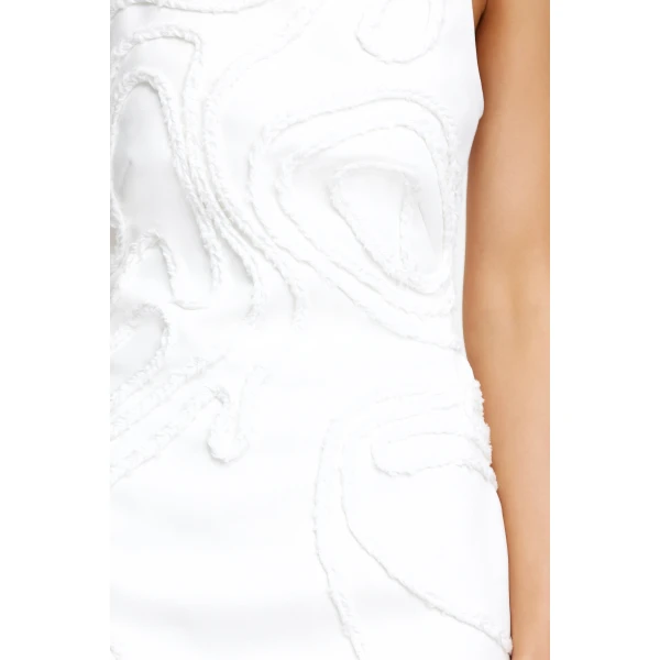 Acler Cliffhill Mini Dress in Ivory, view 4