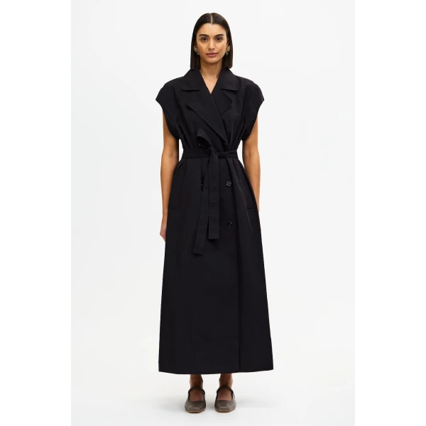 Acler Conford Trench in Black Coat, view 2