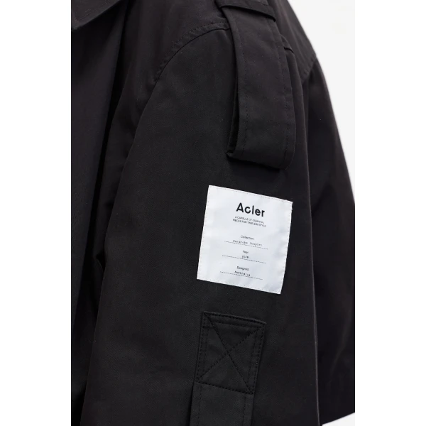 Acler Conford Trench in Black Coat, view 5