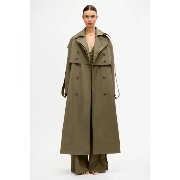 Acler Conford Trench in Pecan Coat, view 6