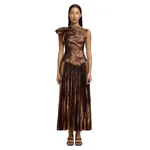 Acler Cornmore Midi Dress in Bronze