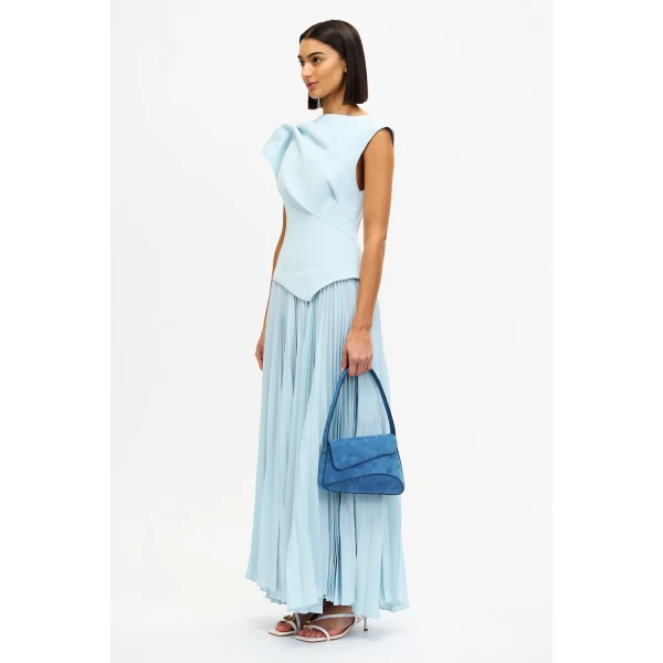 Acler Cornmore Midi Dress in Powder Blue, view 2