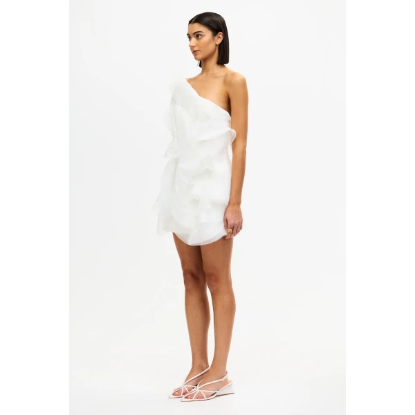 Acler Cotwall Mini Dress in Ivory, view 2