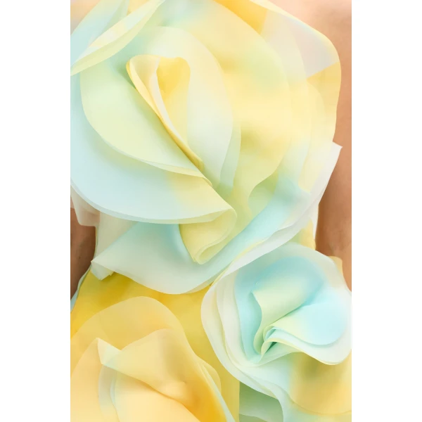 Acler Cotwall Mini Dress in Lemon Mist, view 4