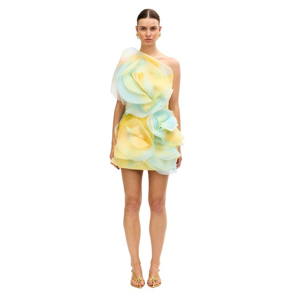 Acler Cotwall Mini Dress in Lemon Mist