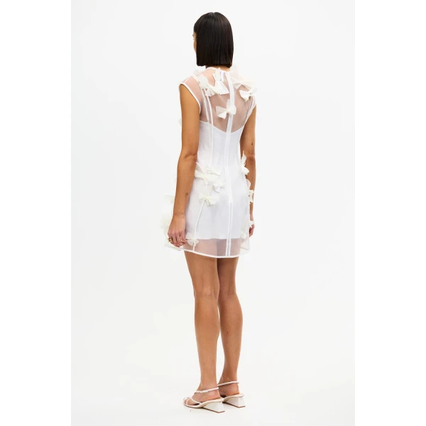 Acler Croanford Mini Dress in Ivory, view 3