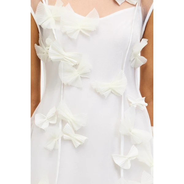Acler Croanford Mini Dress in Ivory, view 4