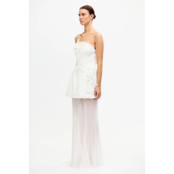 Acler Culloden Maxi Dress in Ivory, view 3