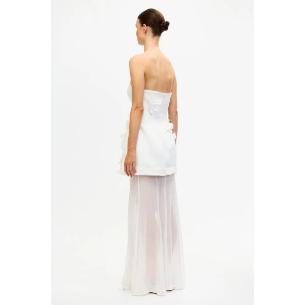 Acler Culloden Maxi Dress in Ivory, view 4