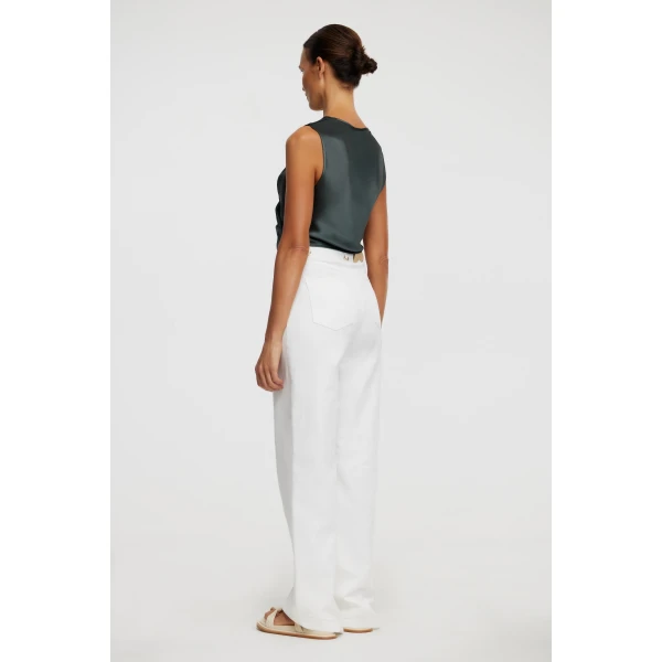 Acler Dales Jean in Ivory, view 3