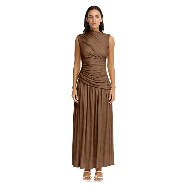 Acler Deanhill Maxi Dress in Sepia