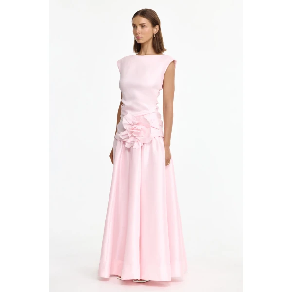 Acler Delph Maxi Dress in Powder Pink, view 2
