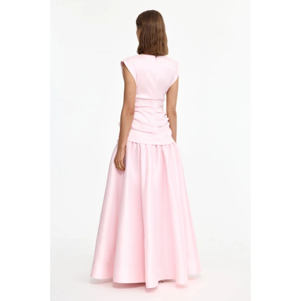 Acler Delph Maxi Dress in Powder Pink, view 3
