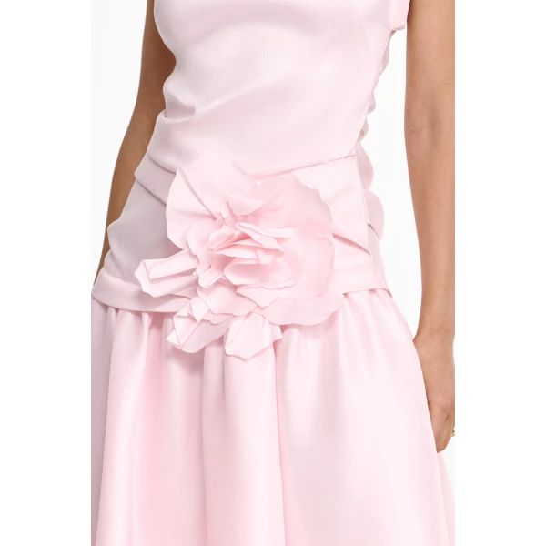 Acler Delph Maxi Dress in Powder Pink, view 4