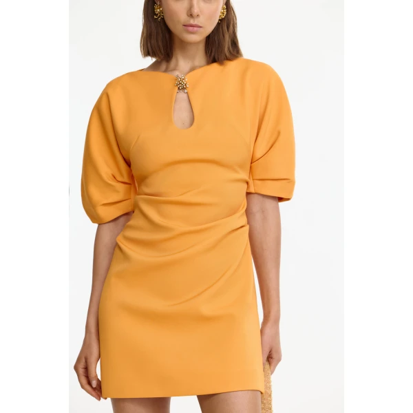 Acler Dingsey Mini Dress in Clementine, view 4