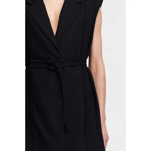 Acler Dodlee Vest Dress in Black, view 4