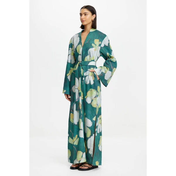 Acler Doverly Maxi Dress in Dark Plum Forrest, view 2