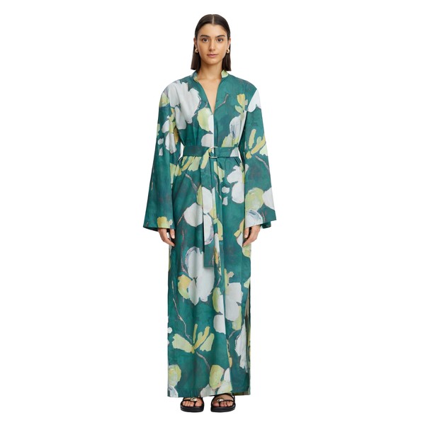 Acler Doverly Maxi Dress in Dark Plum Forrest