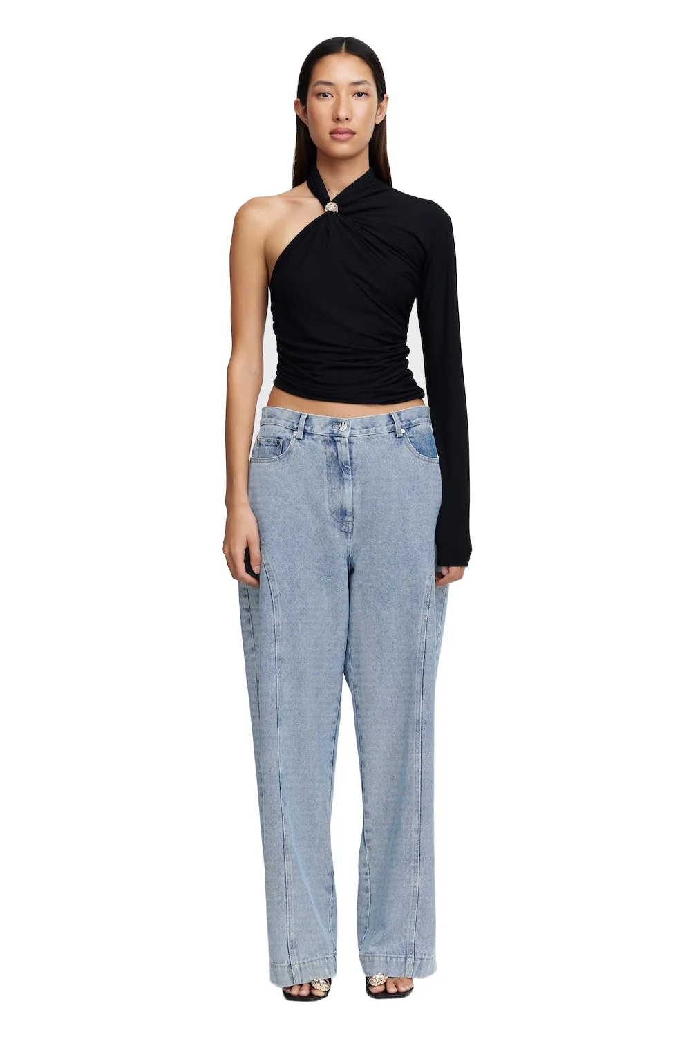 Acler Durford Jean in Powder Blue Wash, Blue Pants