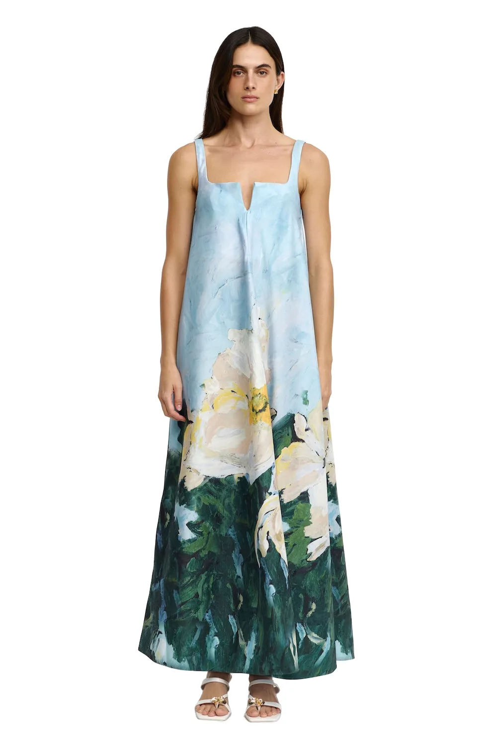 Acler Eastgreen Maxi Dress in Poppy Reverie, Multicolour Dresses