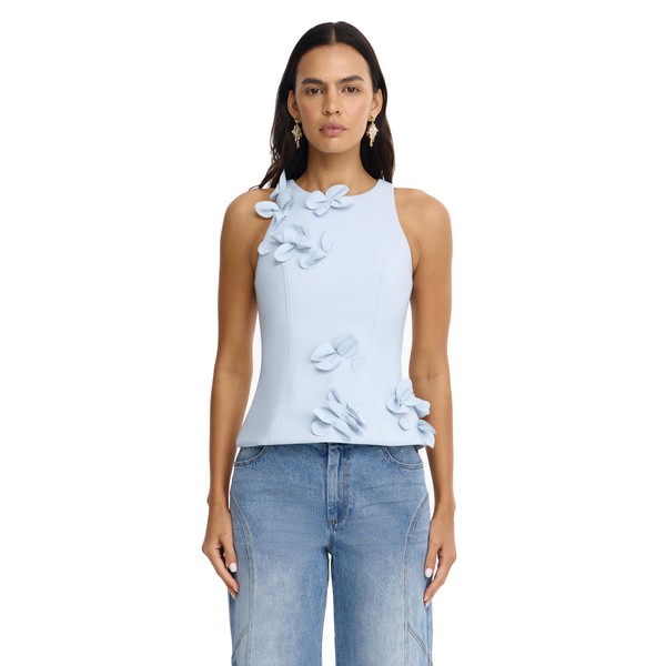 Acler Eastham Top in Bluestar