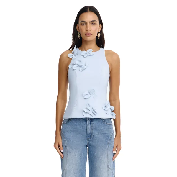 Acler Eastham Top in Bluestar