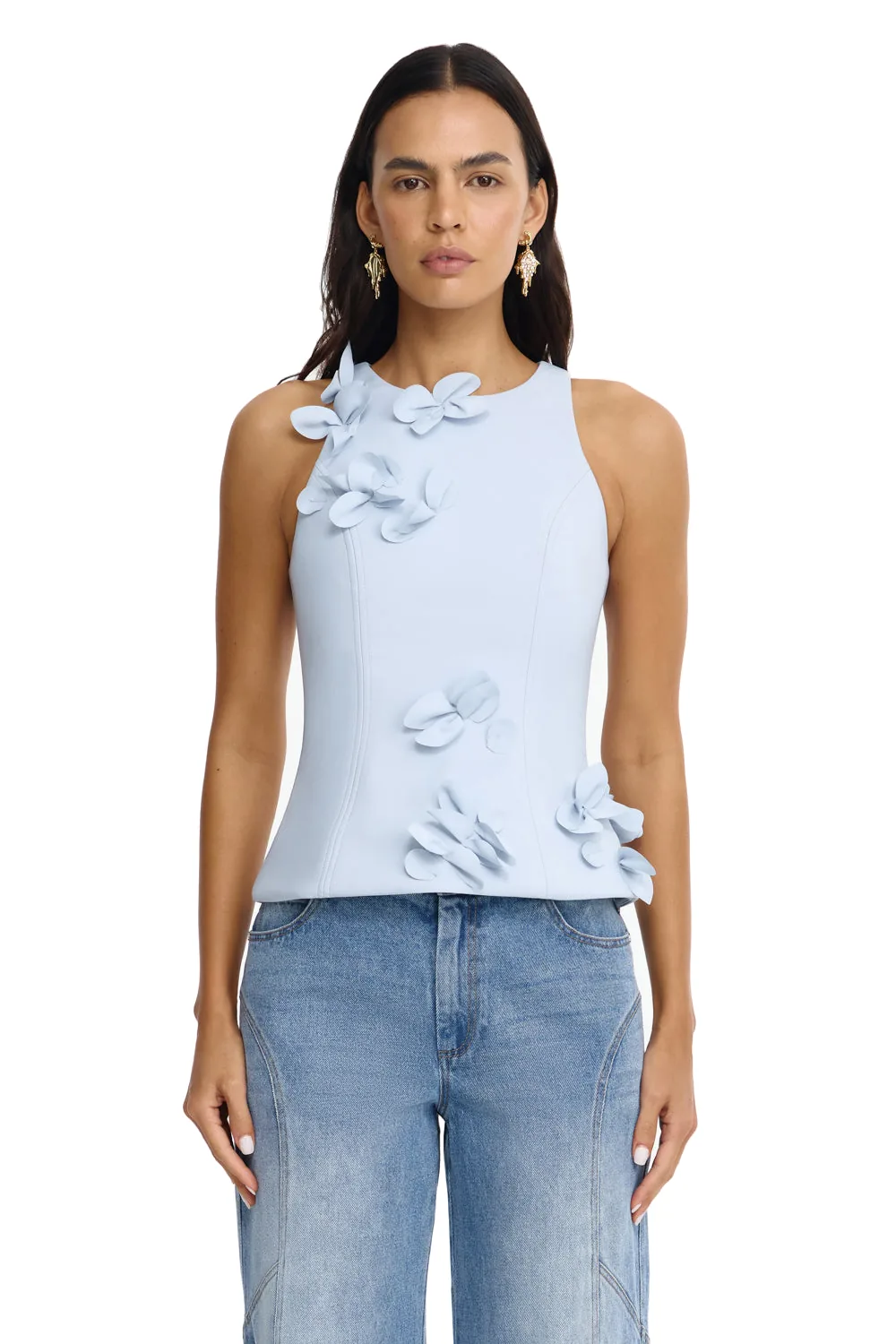 Acler Eastham Top in Bluestar, Blue Tops