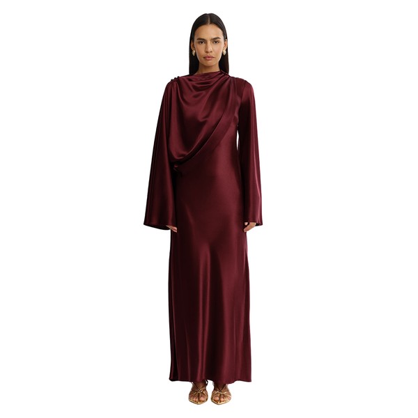 Acler Easthill Maxi Dress in Mahogany