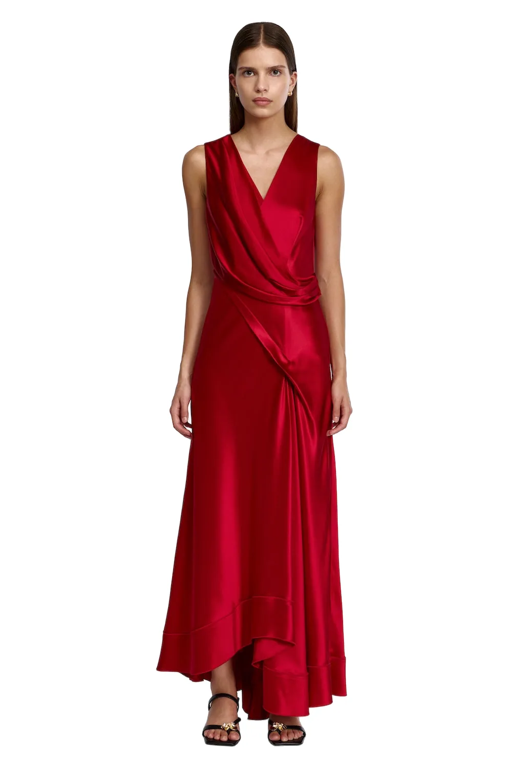 Acler Eastoncroft Maxi Dress in Garnet, Red Dresses
