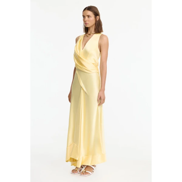 Acler Eastoncroft Maxi Dress in Lemon Sorbet, view 2