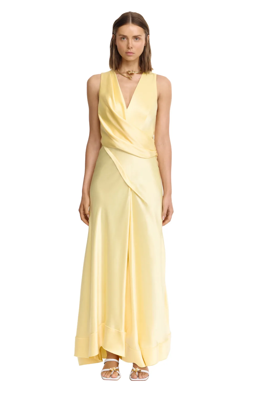 Acler Eastoncroft Maxi Dress in Lemon Sorbet, Yellow Dresses