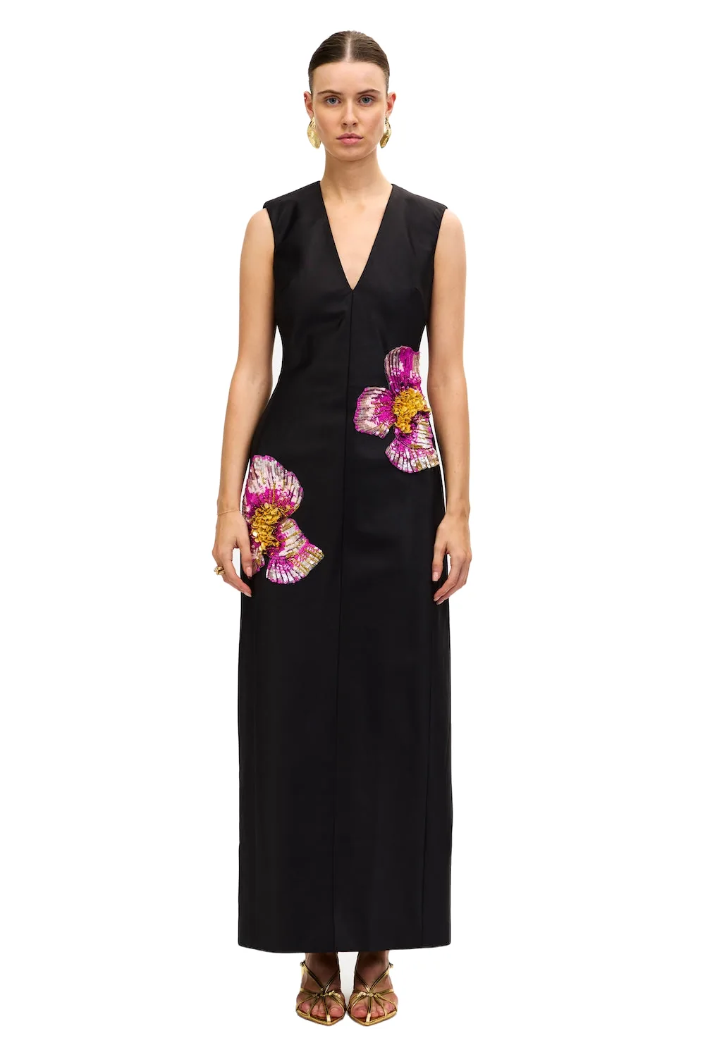 Acler Eastonhill Maxi Dress in Black, Black Dresses