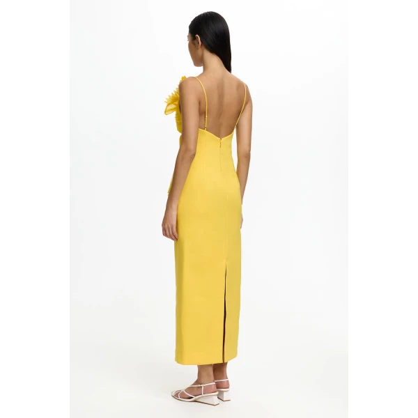 Acler Ellicombe Midi Dress in Daffodil, view 3