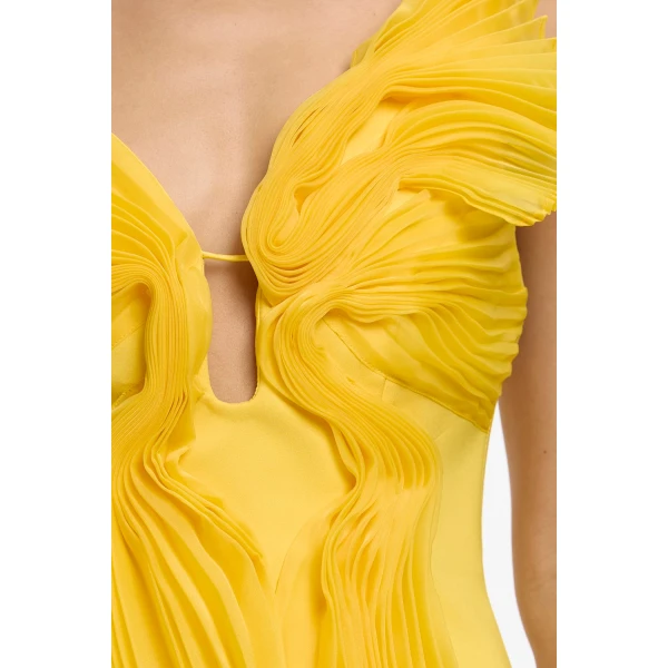 Acler Ellicombe Midi Dress in Daffodil, view 4
