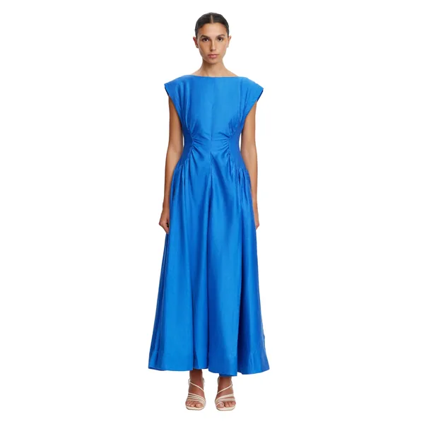 Acler Emery Midi Dress in Cobalt Blue