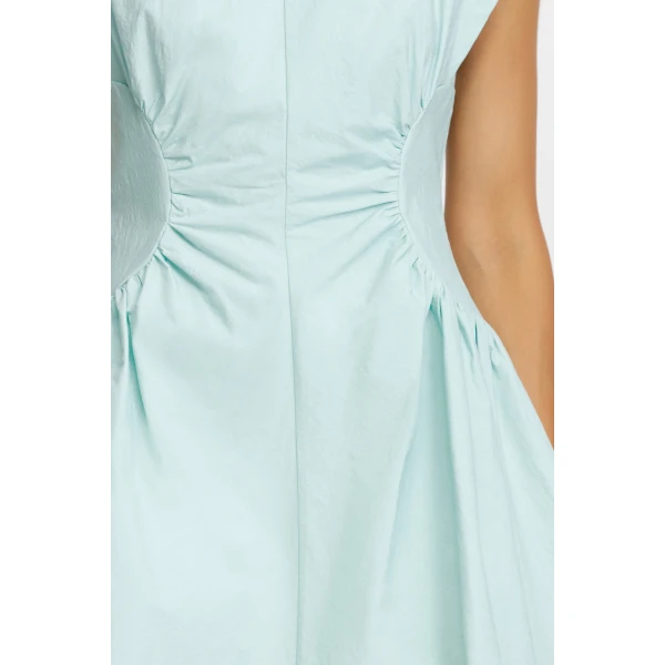 Acler Emery Mini Dress in Aqua Frost, view 4