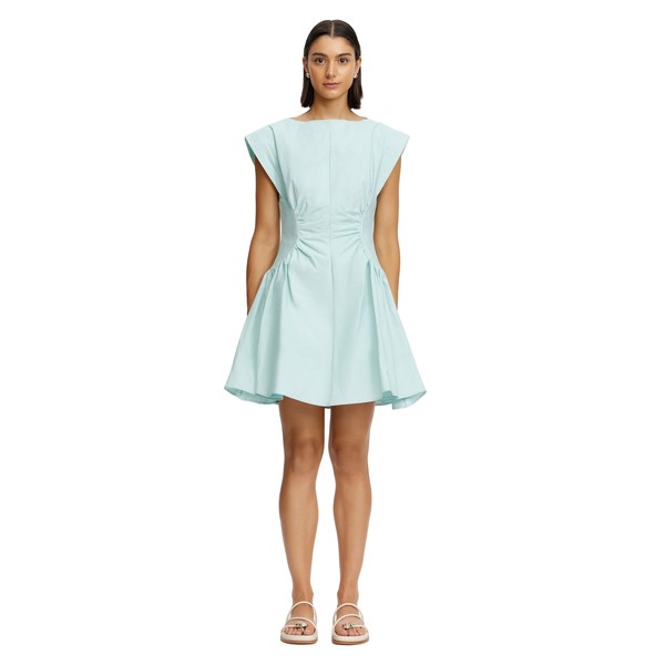 Acler Emery Mini Dress in Aqua Frost