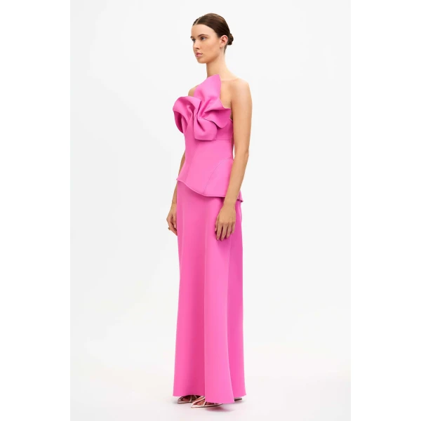 Acler Esher Maxi Dress in Bubblegum, view 3