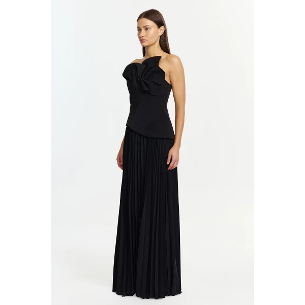 Acler Esherly Maxi Dress in Black, view 2