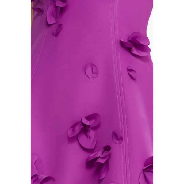 Acler Eskett Mini Dress in Mulberry, view 4
