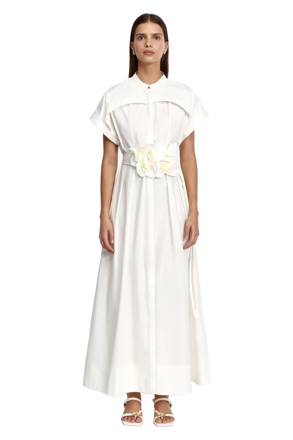 Acler Espley Maxi Dress in Ivory, Ivory Dresses