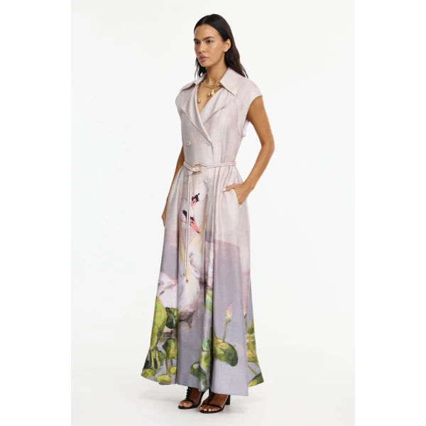 Acler Evandale Maxi Dress in Swan Song, view 2