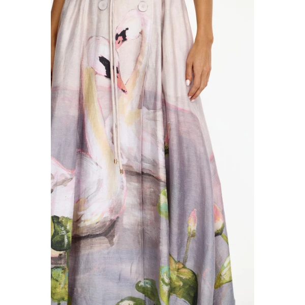Acler Evandale Maxi Dress in Swan Song, view 4
