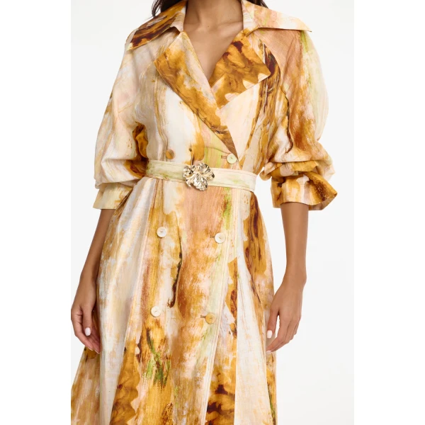 Acler Evehill Maxi Dress in Opal Abstract, view 4