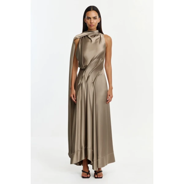 Acler Ewart Maxi Dress in Walnut, view 5