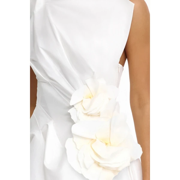 Acler Falldon Mini Dress in Ivory, view 4