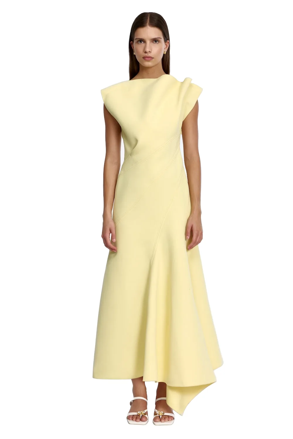 Acler Filton Maxi Dress in Lemon Sorbet, Yellow Dresses