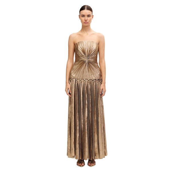 Acler Fintry Maxi Dress in Gold