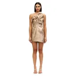 Acler Finwood Mini Dress in Gold