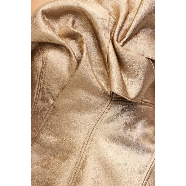 Acler Finwood Mini Dress in Gold, view 4